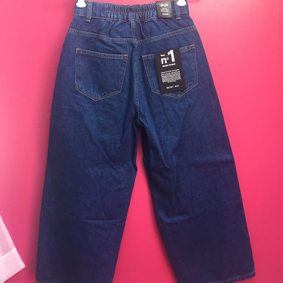 NWT Noisy May Petite Wide Leg Jeans in Dark Blue - Picture 4 of 6